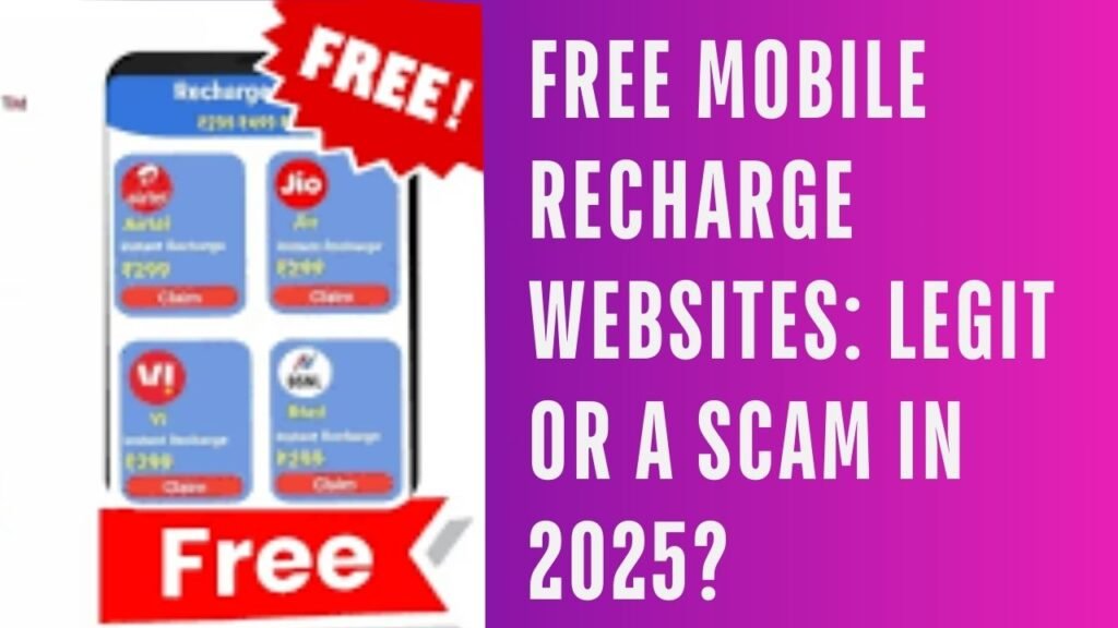 free mobile recharge websites scam or genuine